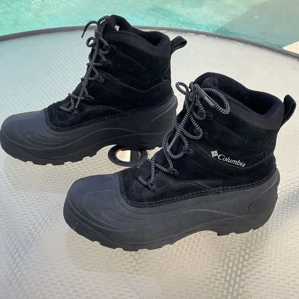Columbia 200 Grams black winter boots - Mens Size: 10 - Leather Upper - Rubber